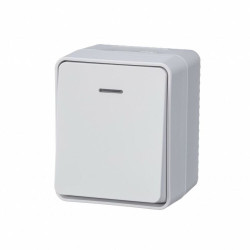 ATN540113 AtlasDesign Profi54 О/У 1-клавишный ВЫКЛЮЧАТЕЛЬ с подсветкой 10 АХ, БЕЛЫЙ, Россия