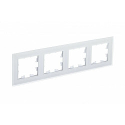 ATN330104 4-постовая РАМКА, МАТОВОЕ СТЕКЛО БЕЛЫЙ