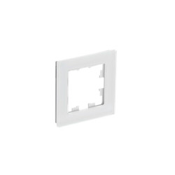 ATN360101 ATLASDESIGN NATURE 1-постовая РАМКА, НАТУРАЛЬНОЕ СТЕКЛО, БЕЛЫЙ